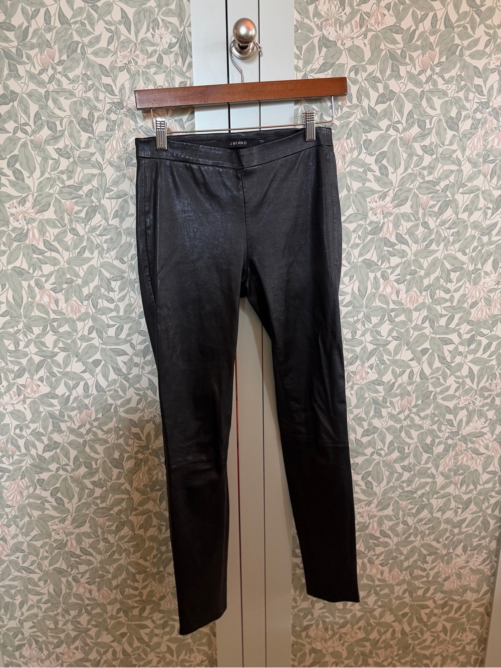 J Brand Black Faux Leather Skinny Pants